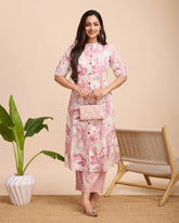 Pink Cotton Print Co-ord Set